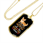 The Dog Lives Necklace Stainless Steel or 18k Gold Dog Tag 24" Chain-Express Your Love Gifts