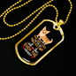 The Dog Lives Necklace Stainless Steel or 18k Gold Dog Tag 24" Chain-Express Your Love Gifts