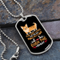 The Dog Lives Necklace Stainless Steel or 18k Gold Dog Tag 24" Chain-Express Your Love Gifts