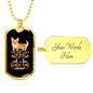 The Dog Lives Necklace Stainless Steel or 18k Gold Dog Tag 24" Chain-Express Your Love Gifts