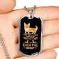 The Dog Lives Necklace Stainless Steel or 18k Gold Dog Tag 24" Chain-Express Your Love Gifts