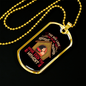 The Dog Lives Red Necklace Stainless Steel or 18k Gold Dog Tag 24" Chain-Express Your Love Gifts