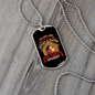 The Dog Lives Red Necklace Stainless Steel or 18k Gold Dog Tag 24" Chain-Express Your Love Gifts