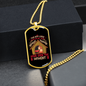 The Dog Lives Red Necklace Stainless Steel or 18k Gold Dog Tag 24" Chain-Express Your Love Gifts