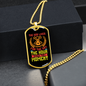 The Dog Lives Yellow Necklace Stainless Steel or 18k Gold Dog Tag 24" Chain-Express Your Love Gifts