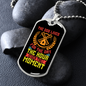 The Dog Lives Yellow Necklace Stainless Steel or 18k Gold Dog Tag 24" Chain-Express Your Love Gifts