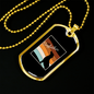 The Dogfather Necklace Stainless Steel or 18k Gold Dog Tag 24" Chain-Express Your Love Gifts