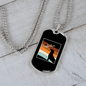 The Dogfather Necklace Stainless Steel or 18k Gold Dog Tag 24" Chain-Express Your Love Gifts