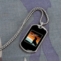 The Dogfather Necklace Stainless Steel or 18k Gold Dog Tag 24" Chain-Express Your Love Gifts