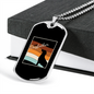 The Dogfather Necklace Stainless Steel or 18k Gold Dog Tag 24" Chain-Express Your Love Gifts