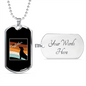 The Dogfather Necklace Stainless Steel or 18k Gold Dog Tag 24" Chain-Express Your Love Gifts