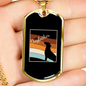 The Dogfather Necklace Stainless Steel or 18k Gold Dog Tag 24" Chain-Express Your Love Gifts