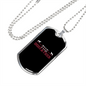 The Dogfather Pink Necklace Stainless Steel or 18k Gold Dog Tag 24" Chain-Express Your Love Gifts