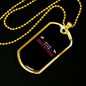 The Dogfather Pink Necklace Stainless Steel or 18k Gold Dog Tag 24" Chain-Express Your Love Gifts