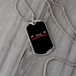 The Dogfather Pink Necklace Stainless Steel or 18k Gold Dog Tag 24" Chain-Express Your Love Gifts