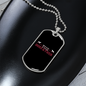 The Dogfather Pink Necklace Stainless Steel or 18k Gold Dog Tag 24" Chain-Express Your Love Gifts