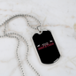 The Dogfather Pink Necklace Stainless Steel or 18k Gold Dog Tag 24" Chain-Express Your Love Gifts