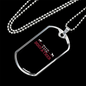 The Dogfather Pink Necklace Stainless Steel or 18k Gold Dog Tag 24" Chain-Express Your Love Gifts
