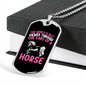 The Ears of a Horse Horse Necklace Stainless Steel or 18k Gold Dog Tag 24" Chain-Express Your Love Gifts