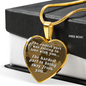 The Easiest Part Necklace Stainless Steel or 18k Gold Heart 18-22"-Express Your Love Gifts
