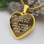 The Easiest Part Necklace Stainless Steel or 18k Gold Heart 18-22"-Express Your Love Gifts