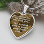 The Easiest Part Necklace Stainless Steel or 18k Gold Heart 18-22"-Express Your Love Gifts