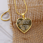 The Easiest Part Necklace Stainless Steel or 18k Gold Heart 18-22"-Express Your Love Gifts
