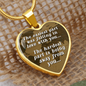 The Easiest Part Necklace Stainless Steel or 18k Gold Heart 18-22"-Express Your Love Gifts
