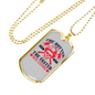 The Faster We Come Firefighter Gift Stainless Steel or 18k Gold Dog Tag 24" Chain-Express Your Love Gifts