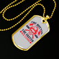 The Faster We Come Firefighter Gift Stainless Steel or 18k Gold Dog Tag 24" Chain-Express Your Love Gifts