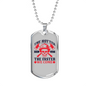 The Faster We Come Firefighter Gift Stainless Steel or 18k Gold Dog Tag 24" Chain-Express Your Love Gifts