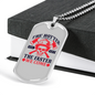 The Faster We Come Firefighter Gift Stainless Steel or 18k Gold Dog Tag 24" Chain-Express Your Love Gifts