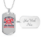 The Faster We Come Firefighter Gift Stainless Steel or 18k Gold Dog Tag 24" Chain-Express Your Love Gifts