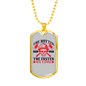The Faster We Come Firefighter Gift Stainless Steel or 18k Gold Dog Tag 24" Chain-Express Your Love Gifts
