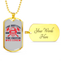 The Faster We Come Firefighter Gift Stainless Steel or 18k Gold Dog Tag 24" Chain-Express Your Love Gifts