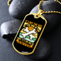 The Fight in The Dog Necklace Stainless Steel or 18k Gold Dog Tag 24" Chain-Express Your Love Gifts