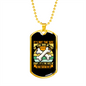 The Fight in The Dog Necklace Stainless Steel or 18k Gold Dog Tag 24" Chain-Express Your Love Gifts