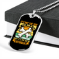 The Fight in The Dog Necklace Stainless Steel or 18k Gold Dog Tag 24" Chain-Express Your Love Gifts
