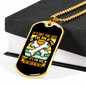 The Fight in The Dog Necklace Stainless Steel or 18k Gold Dog Tag 24" Chain-Express Your Love Gifts