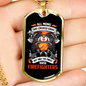 The Finest Are Firefighters Necklace Stainless Steel or 18k Gold Dog Tag 24" Chain-Express Your Love Gifts