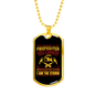 The Firefighter Whispers Back Necklace Stainless Steel or 18k Gold Dog Tag 24" Chain-Express Your Love Gifts
