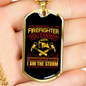 The Firefighter Whispers Back Necklace Stainless Steel or 18k Gold Dog Tag 24" Chain-Express Your Love Gifts