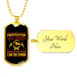 The Firefighter Whispers Back Necklace Stainless Steel or 18k Gold Dog Tag 24" Chain-Express Your Love Gifts