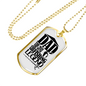The Fishing Legend Dad Necklace Stainless Steel or 18k Gold Dog Tag 24" Chain-Express Your Love Gifts