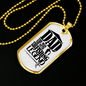 The Fishing Legend Dad Necklace Stainless Steel or 18k Gold Dog Tag 24" Chain-Express Your Love Gifts