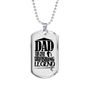 The Fishing Legend Dad Necklace Stainless Steel or 18k Gold Dog Tag 24" Chain-Express Your Love Gifts