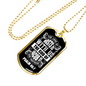 The God Of Jacob Christian Necklace Stainless Steel or 18k Gold Dog Tag 24" Chain-Express Your Love Gifts
