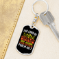The God Of Jacob Psalm 46:7 Keychain Stainless Steel or 18k Gold Dog Tag Keyring-Express Your Love Gifts