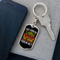 The God Of Jacob Psalm 46:7 Keychain Stainless Steel or 18k Gold Dog Tag Keyring-Express Your Love Gifts