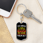The God Of Jacob Psalm 46:7 Keychain Stainless Steel or 18k Gold Dog Tag Keyring-Express Your Love Gifts